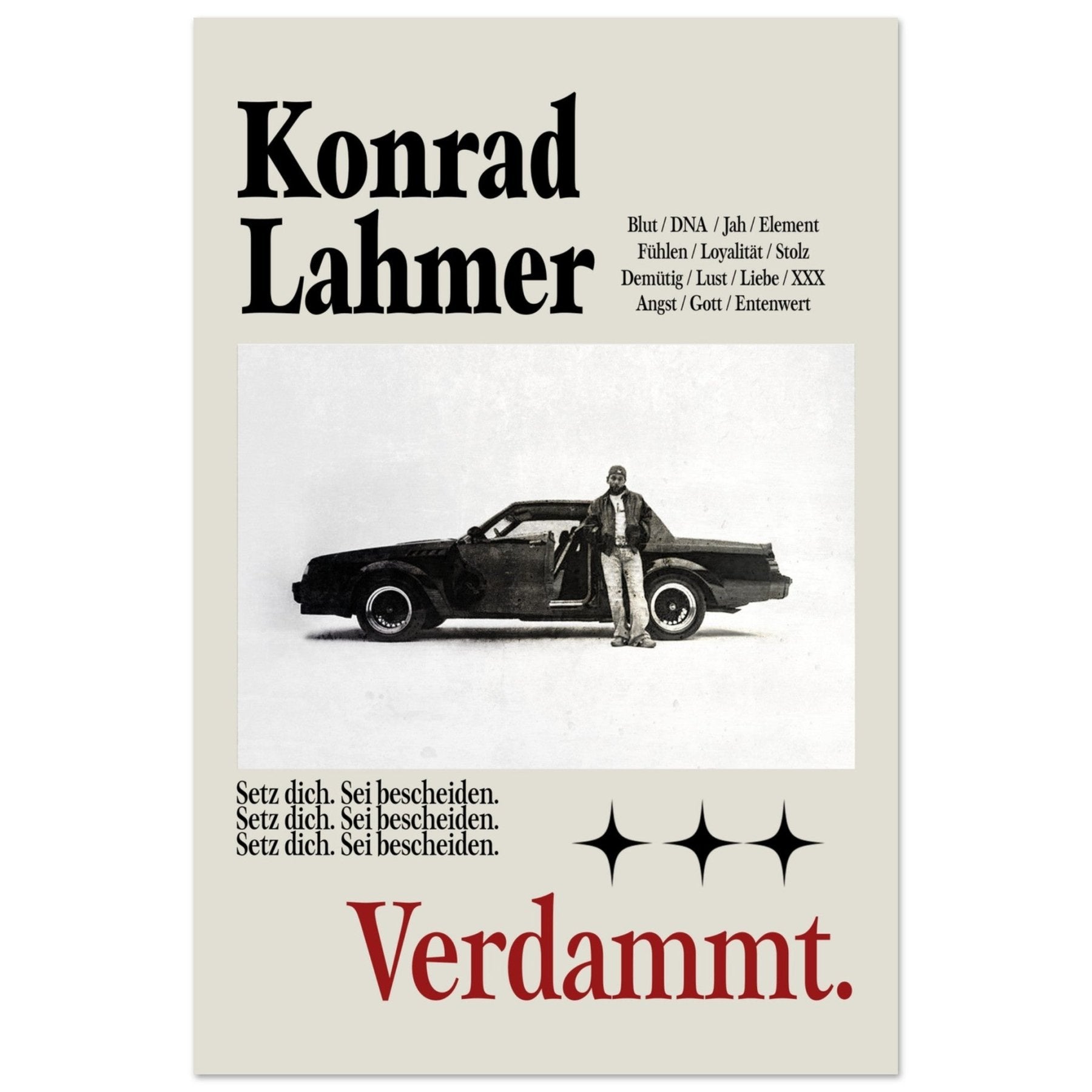 Konrad Lahmer - Verdammt Poster - Print Material - LetztesHemd