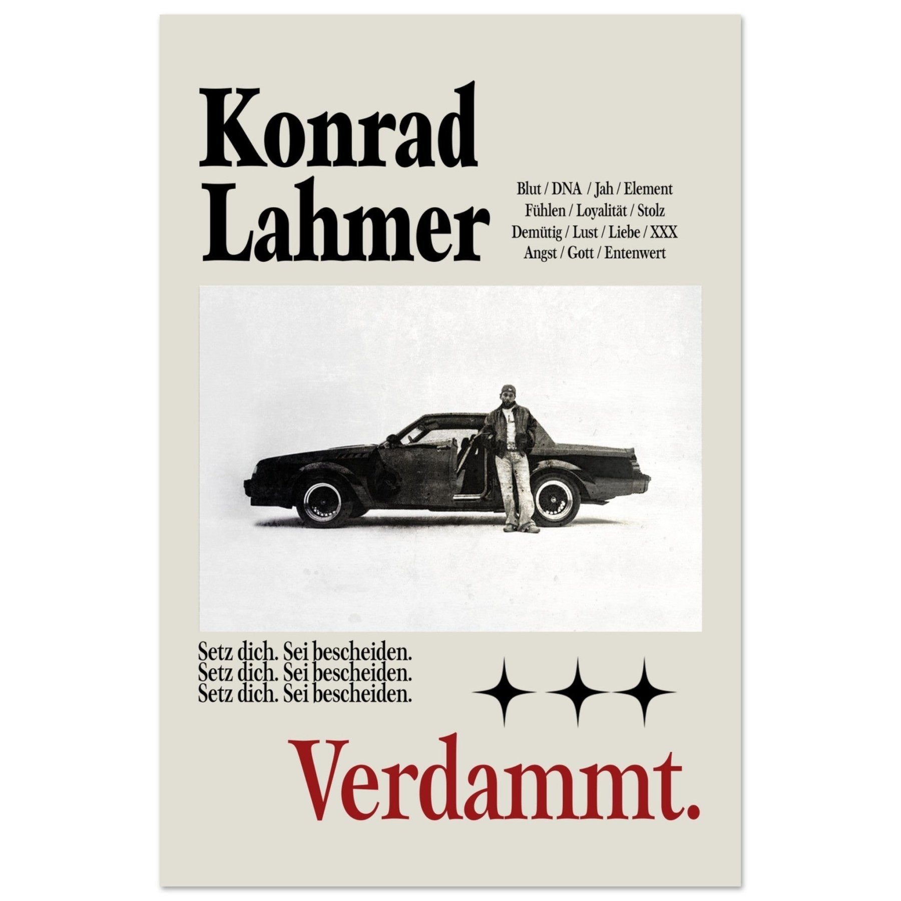 Konrad Lahmer - Verdammt Poster - Print Material - LetztesHemd