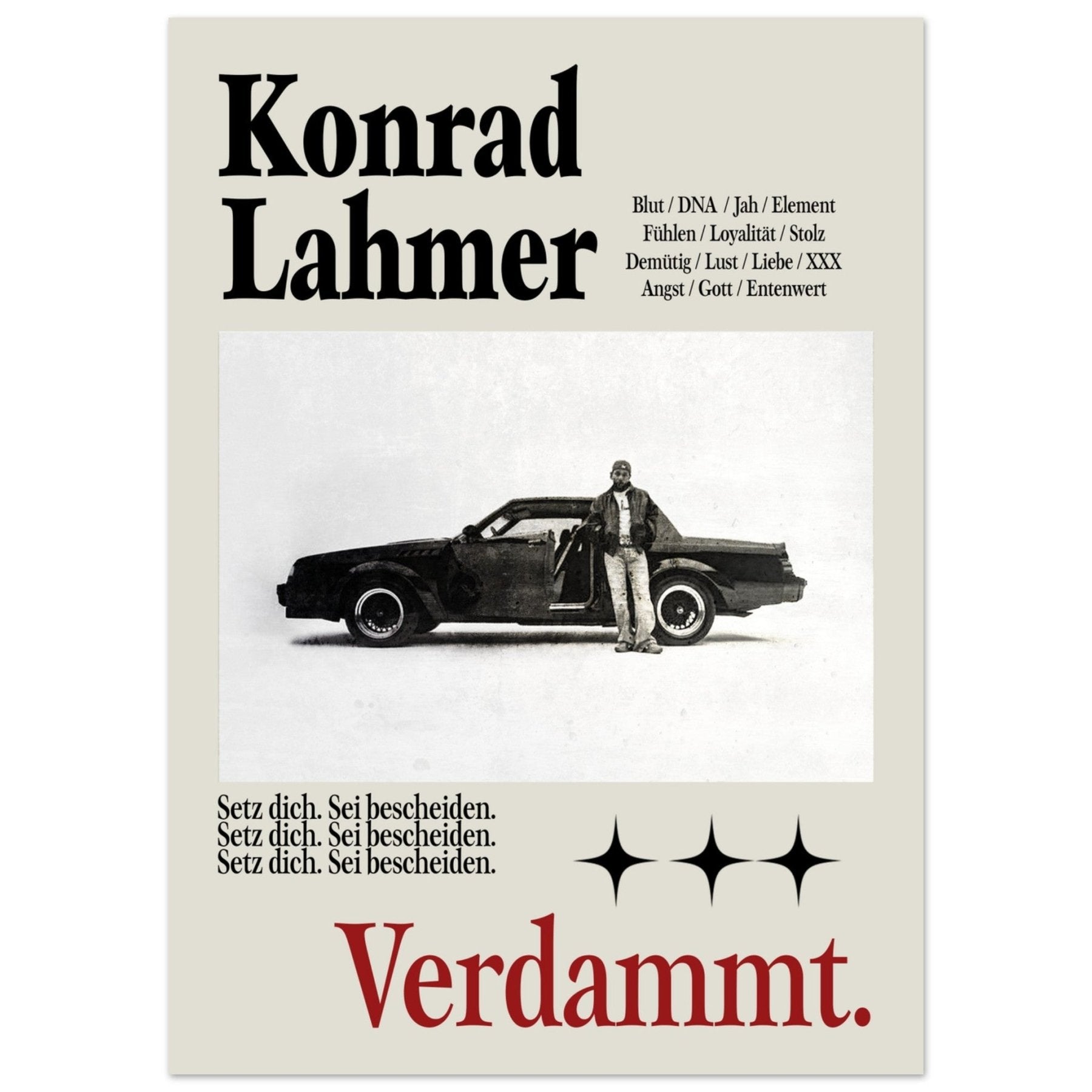 Konrad Lahmer - Verdammt Poster - Print Material - LetztesHemd