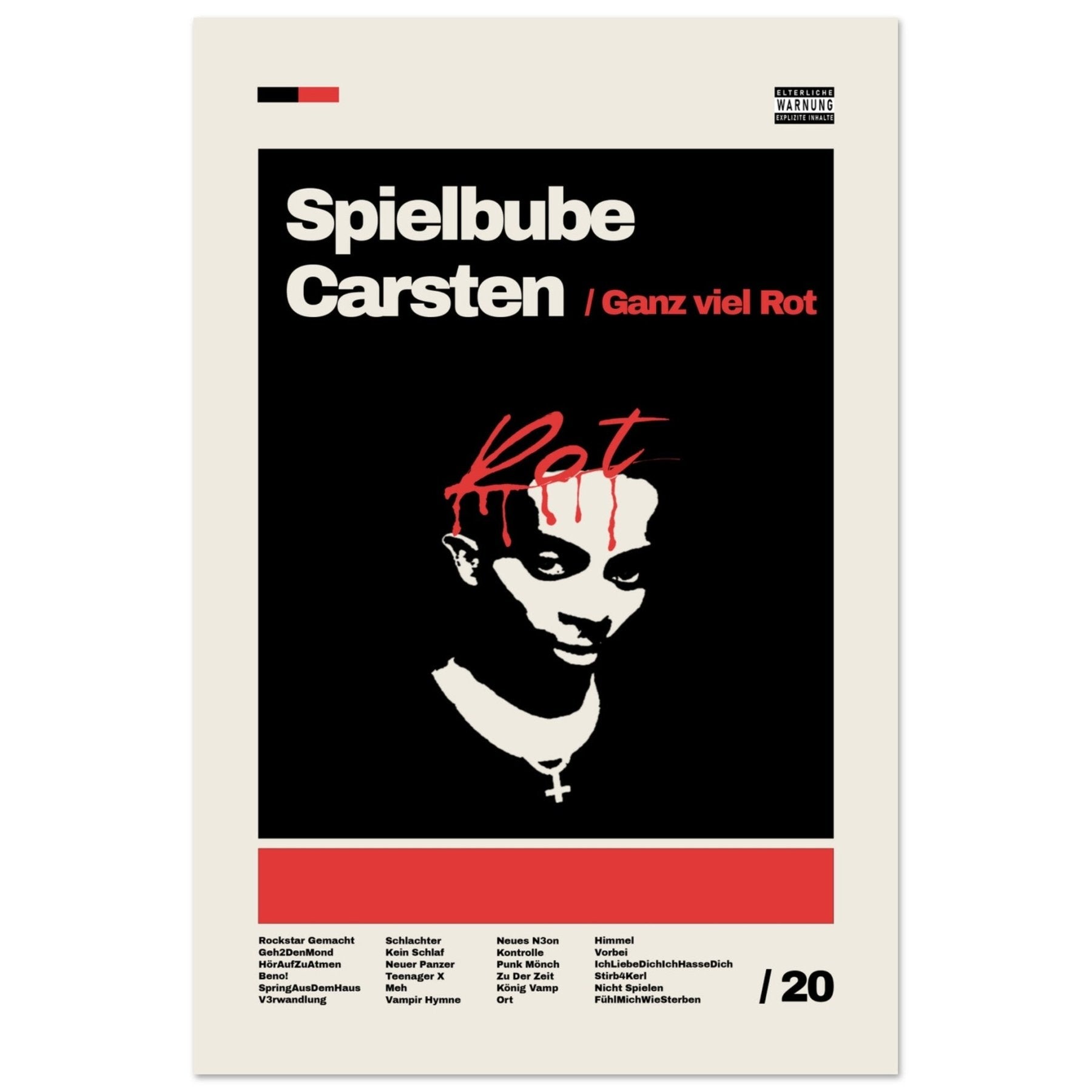 Spielbube Carsten - Ganz viel Rot Poster - Print Material - LetztesHemd