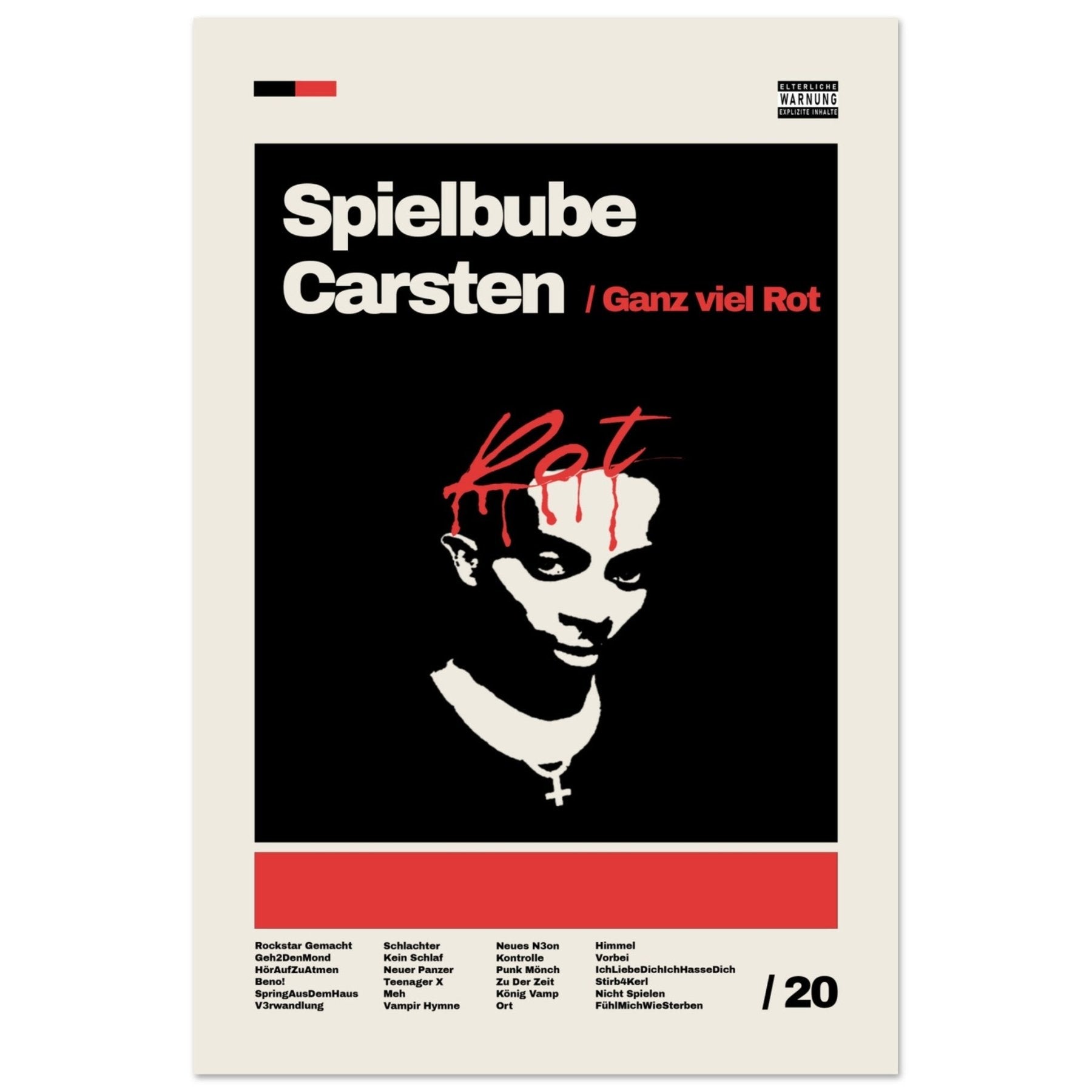 Spielbube Carsten - Ganz viel Rot Poster - Print Material - LetztesHemd