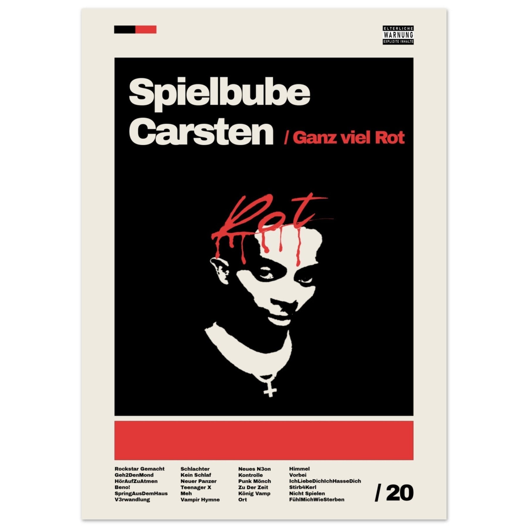 Spielbube Carsten - Ganz viel Rot Poster - Print Material - LetztesHemd