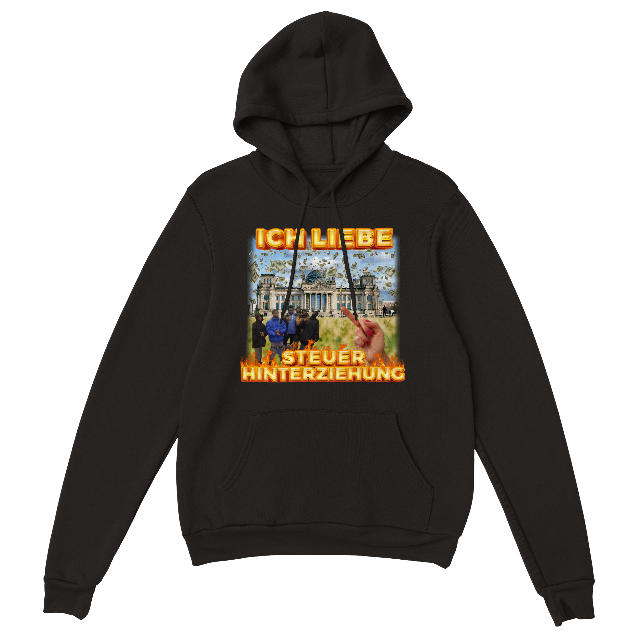 ICH LIEBE STEUERHINTERZIEHUNG DESIGN HOODIE